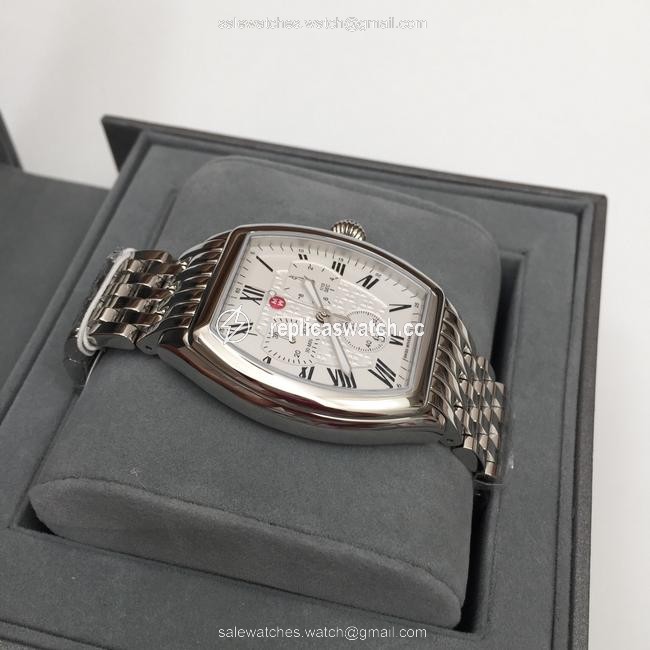 Michele Silver Releve Chronograph Watch Michele Silver Releve Chronograph Watch