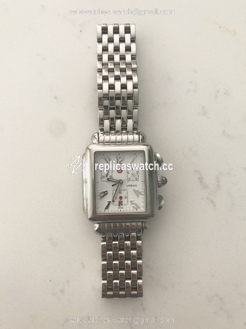 Michele Silver Urban Chronograph Watch Michele Silver Urban Chronograph Watch