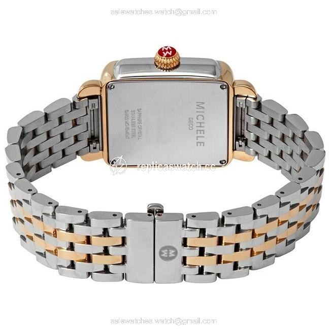 Michele Two Tone Gold Deco Madison Diamond Dial Mww06t000144 Ladies Watch Michele Two Tone Gold Deco Madison Diamond Dial Mww06t000144 Ladies Watch