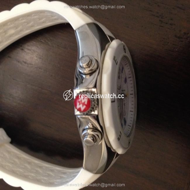 Michele White Jelly Tahitian Bean Carousel 40mm Watch Michele White Jelly Tahitian Bean Carousel 40mm Watch