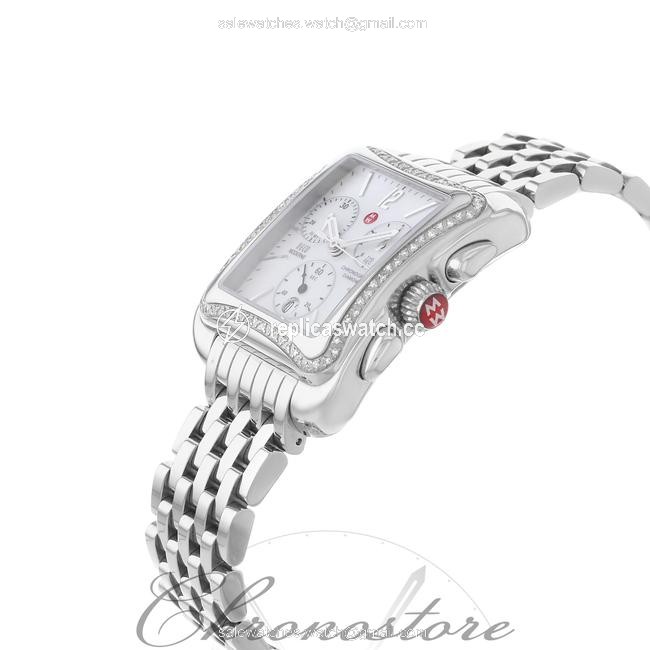 Michele Silver Deco Moderne Ii Mww06u000001 Steel Quartz Ladies (8955) Watch Michele Silver Deco Moderne Ii Mww06u000001 Steel Quartz Ladies (8955) Watch