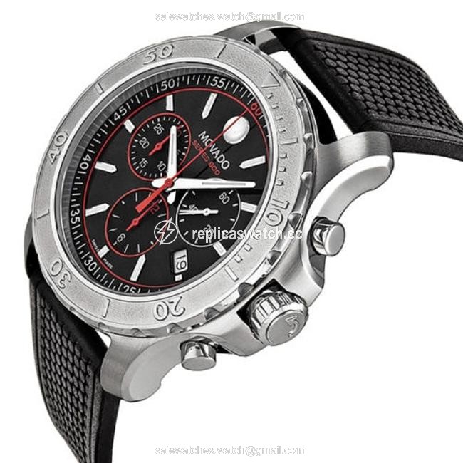 Movado Silver Series 800 Chronograph Black Dial Black Rubber Mens 2600112 Watch Movado Silver Series 800 Chronograph Black Dial Black Rubber Mens 2600112 Watch