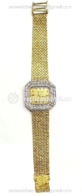 Longines Vintage 14 Karat Yellow Gold with 2 Ct.tw. Diamonds Mechanical Movement Watch Longines Vintage 14 Karat Yellow Gold with 2 Ct.tw. Diamonds Mechanical Movement Watch