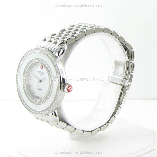 Michele Silver Cloette Diamond Mop Dial Steel Ladies Mww20e000001 Watch Michele Silver Cloette Diamond Mop Dial Steel Ladies Mww20e000001 Watch