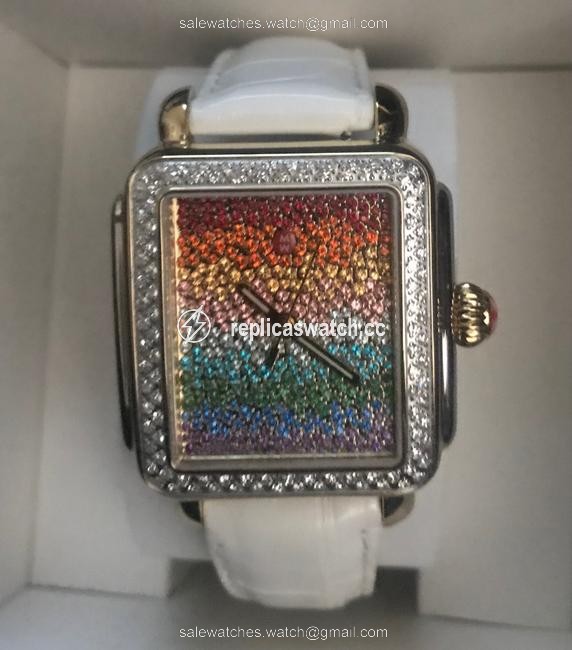 Michele Rainbow Limited-edition Deco Carousel Diamond Watch Michele Rainbow Limited-edition Deco Carousel Diamond Watch