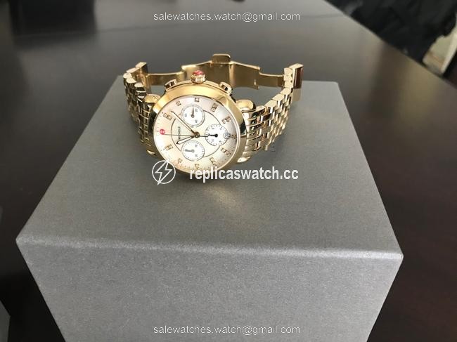Michele Gold Sidney Diamond Dial Watch Michele Gold Sidney Diamond Dial Watch