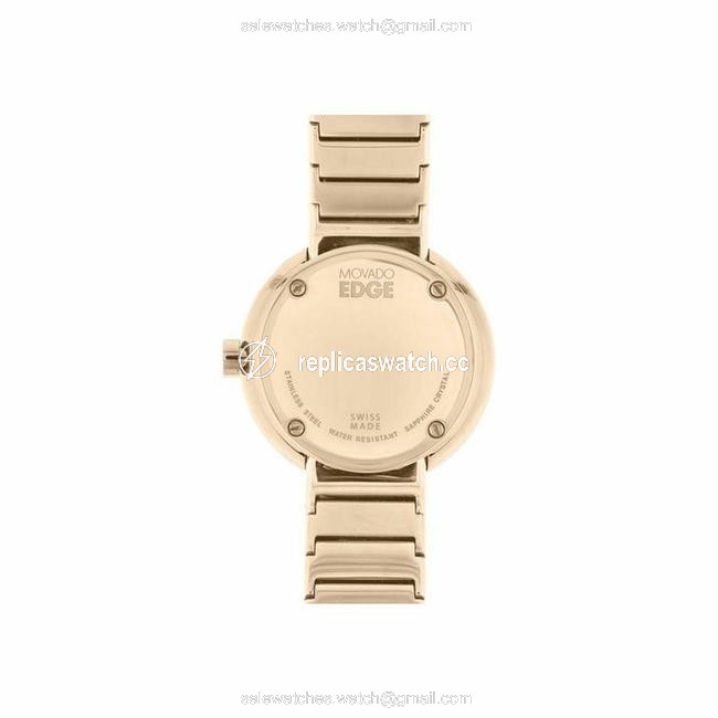 Movado Rose Gold Womens Edge Concave Sandblasted 3680013 Quartz Watch Movado Rose Gold Womens Edge Concave Sandblasted 3680013 Quartz Watch