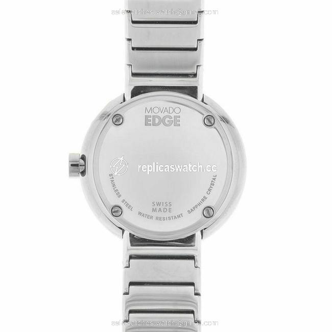 Movado Silver Womens Edge Concave Sandblasted 3680012 Aluminum Quartz Watch Movado Silver Womens Edge Concave Sandblasted 3680012 Aluminum Quartz Watch