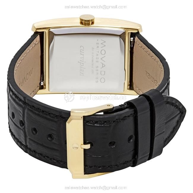 Movado Gold Heritage 3650049 Black Dial 41mm Mens Swiss Quartz Watch Movado Gold Heritage 3650049 Black Dial 41mm Mens Swiss Quartz Watch