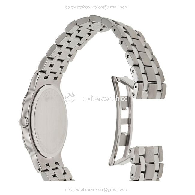 Movado Silver 0606203 Mens Metio Black Quartz Watch Movado Silver 0606203 Mens Metio Black Quartz Watch