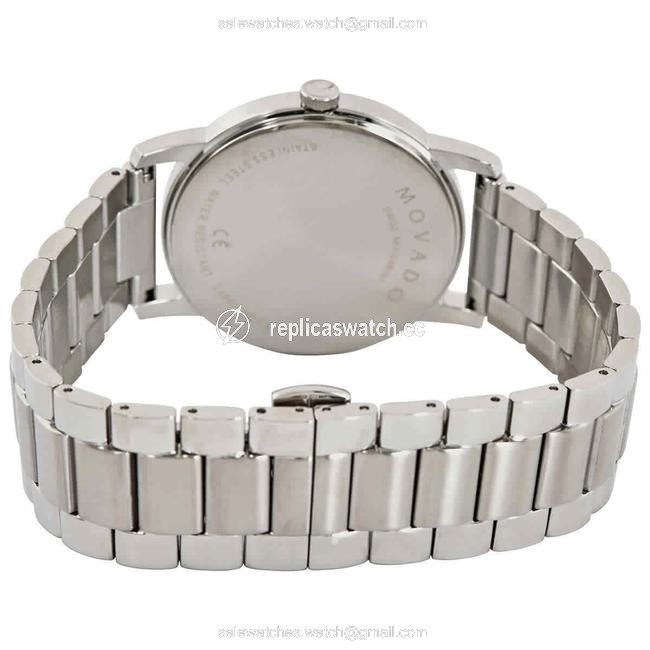 Movado Silver Classic Museum Quartz Navy Dial Mens 2100015 Watch Movado Silver Classic Museum Quartz Navy Dial Mens 2100015 Watch