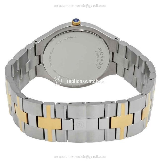 Movado Silver & Gold Juro Quartz Black Dial Mens Two-tone 0607443 Watch Movado Silver & Gold Juro Quartz Black Dial Mens Two-tone 0607443 Watch