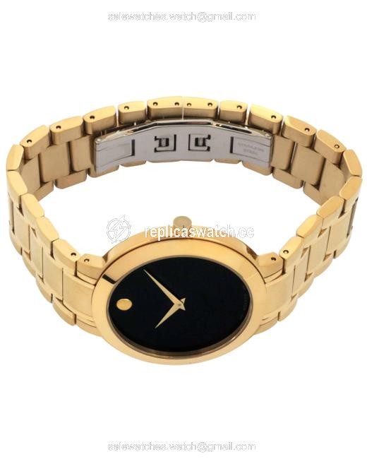 Movado Gold Stiri Quartz 0607279 Black Dial 40mm Yellow Pvd Swiss Made Mens Watch Movado Gold Stiri Quartz 0607279 Black Dial 40mm Yellow Pvd Swiss Made Mens Watch