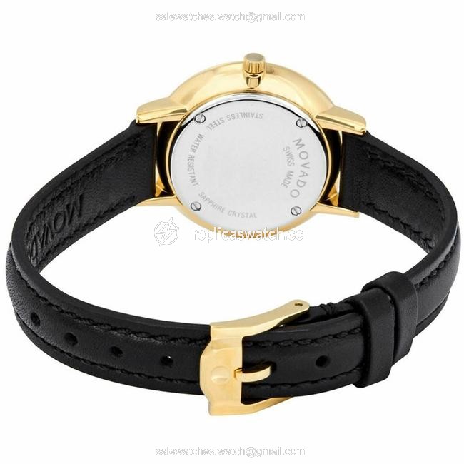 Movado Black 0607158 Womens Ultra Slim Gold Quartz Watch Movado Black 0607158 Womens Ultra Slim Gold Quartz Watch