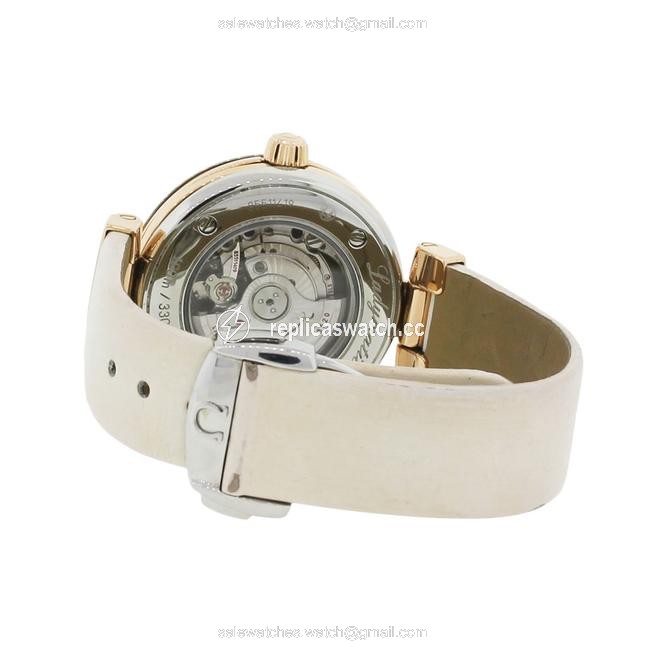 Omega White Pink De Ville Ladymatic Diamond Dial Watch Omega White Pink De Ville Ladymatic Diamond Dial Watch