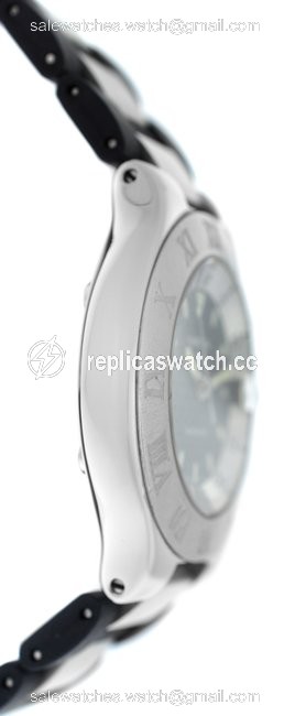 Cartier Must 21 Autoscaph 2427 Stainless Steel Rubber Watch Cartier Must 21 Autoscaph 2427 Stainless Steel Rubber Watch