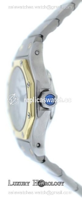 Cartier Santos Octagon 18k Gold & Stainless Steel Watch Cartier Santos Octagon 18k Gold & Stainless Steel Watch