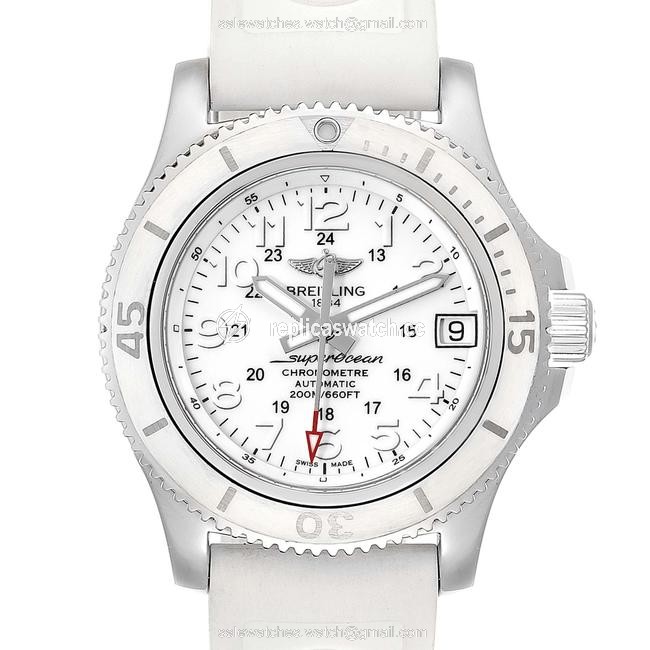 Breitling White Stainless Steel Superocean Ii Hurricane A17312 Womens Wristwatch 36 Mm Watch Breitling White Stainless Steel Superocean Ii Hurricane A17312 Womens Wristwatch 36 Mm Watch