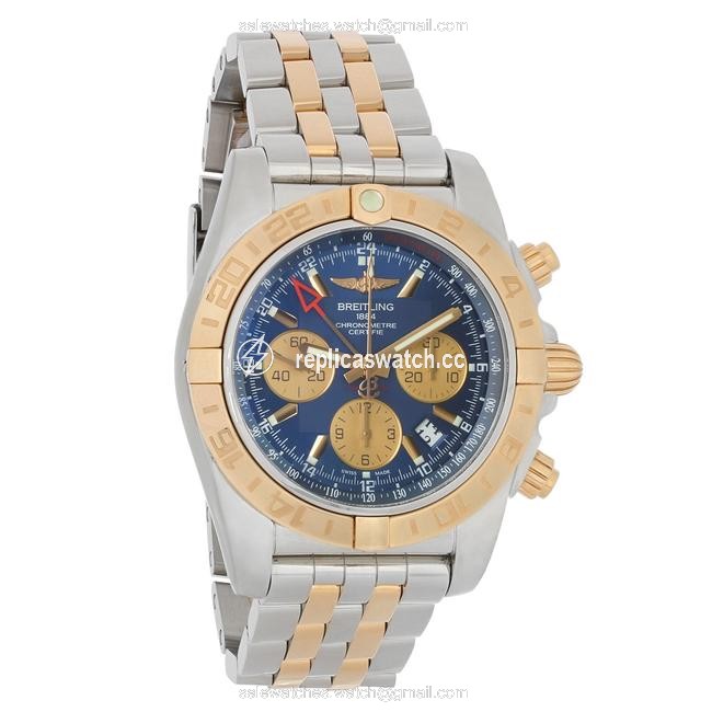 Breitling Two Tone Chronomat 44 Gmt Steel Gold Mens Cb042012 Watch Breitling Two Tone Chronomat 44 Gmt Steel Gold Mens Cb042012 Watch