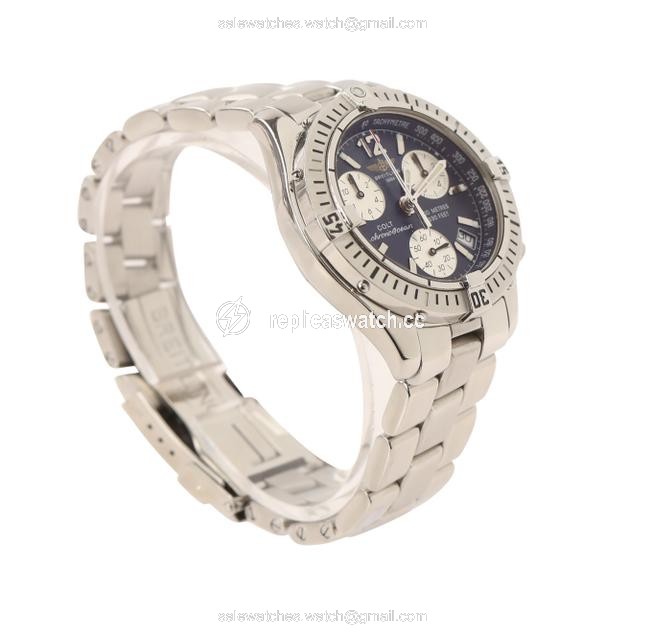 Breitling Silver Colt Quartz Stainless Steel Sports Watch Breitling Silver Colt Quartz Stainless Steel Sports Watch