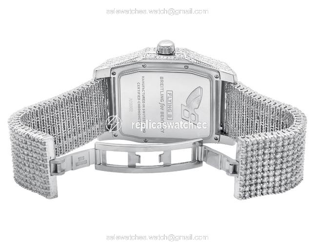 Breitling Stainless Steel XL Mens Custom Bentley Flying B A28362 Vs Diamond 32 Ct Watch Breitling Stainless Steel XL Mens Custom Bentley Flying B A28362 Vs Diamond 32 Ct Watch