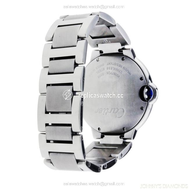 Cartier Silver Ballon Bleu Stainless Steel Large Size Stainless Steel Watch Cartier Silver Ballon Bleu Stainless Steel Large Size Stainless Steel Watch
