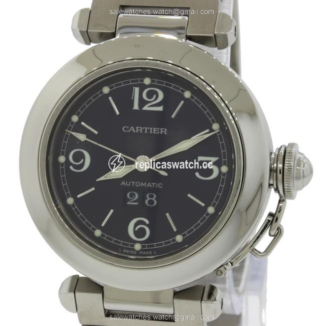 Cartier Stainless Steel Box Pasha C 35mm Big Date 2475 Navy With Watch Cartier Stainless Steel Box Pasha C 35mm Big Date 2475 Navy With Watch