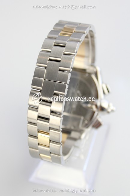 Cartier Silver Gold XL Roadster Two-tone 18kt Yellow and Steel Mens Watch Cartier Silver Gold XL Roadster Two-tone 18kt Yellow and Steel Mens Watch