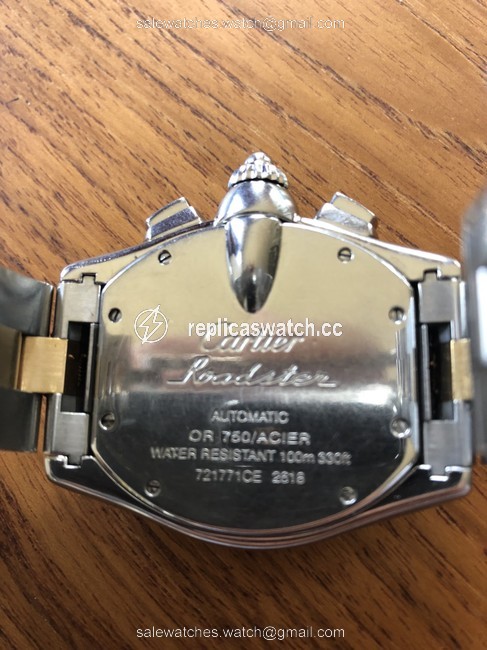 Cartier Gold and Silver XL Chronograph Roadster Dual Tone Watch Cartier Gold and Silver XL Chronograph Roadster Dual Tone Watch