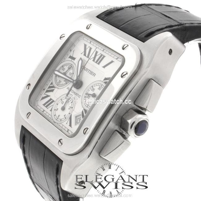 Cartier Box XL Santos 100 Chronograph Steel Mens W20090x8 Box&papers Watch Cartier Box XL Santos 100 Chronograph Steel Mens W20090x8 Box&papers Watch