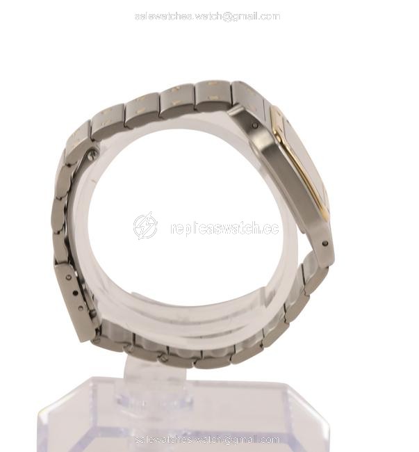 Cartier Silver Santos Galbee 1567 Stainless Steel Watch Cartier Silver Santos Galbee 1567 Stainless Steel Watch