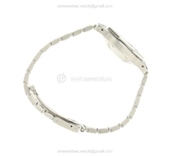 Cartier Silver Santos Octagon Date 30mm Watch Cartier Silver Santos Octagon Date 30mm Watch