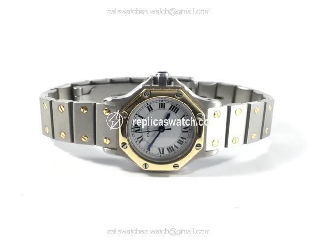 Cartier 18kt/Stainless Steel Ladies Santos Octagon 18k Gold Watch Cartier 18kt/Stainless Steel Ladies Santos Octagon 18k Gold Watch