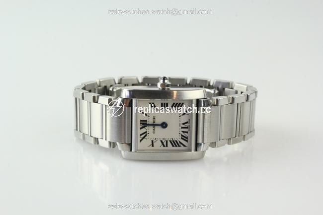 Cartier Stainless Steel Tank Francaise Watch Cartier Stainless Steel Tank Francaise Watch