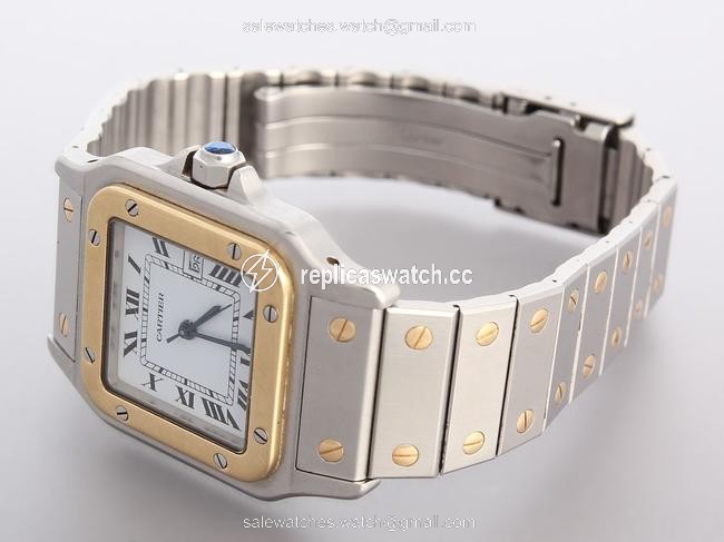 Cartier Mid-size Two Tone Santos Watch Cartier Mid-size Two Tone Santos Watch
