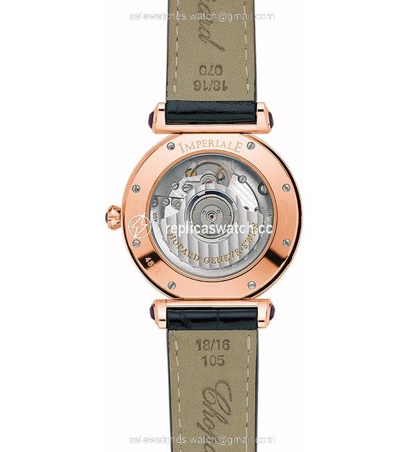 Chopard Black Rose Gold Imperiale 18k Manual Winding 384822-5001 Watch Chopard Black Rose Gold Imperiale 18k Manual Winding 384822-5001 Watch