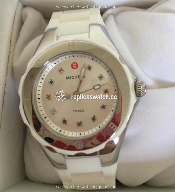 Michele Silver Jelly Mww12p000001 Bean Topaz Watch Michele Silver Jelly Mww12p000001 Bean Topaz Watch
