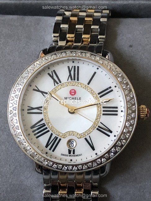 Michele Gold/Silver Serein 0.61 Ctw Diamond Mw21b01c5963 Watch Michele Gold/Silver Serein 0.61 Ctw Diamond Mw21b01c5963 Watch
