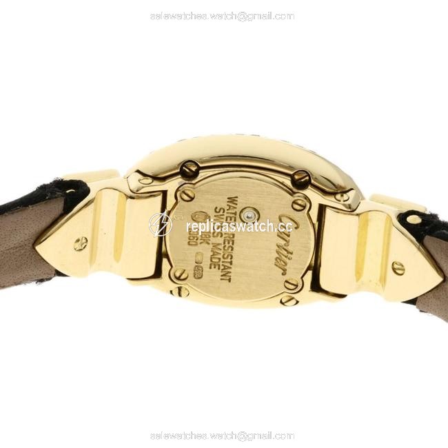 Cartier Cream Diamond 18k Yellow Gold and Ruby Emerald Mini Baignoire Womens Wristwatch 18 Mm Watch Cartier Cream Diamond 18k Yellow Gold and Ruby Emerald Mini Baignoire Womens Wristwatch 18 Mm Watch