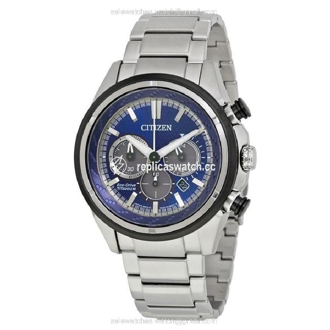 Citizen Steel Eco-drive Mens Chronograph Blue Dial Titanium Watch Citizen Steel Eco-drive Mens Chronograph Blue Dial Titanium Watch
