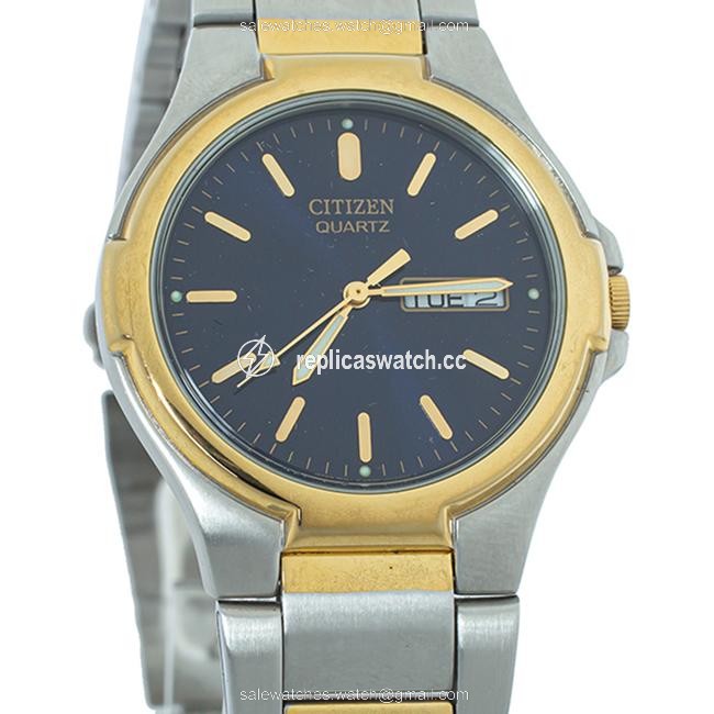 Citizen Blue Two Tone Stainless Steel S071887 Unisex Wristwatch 36mm Watch Citizen Blue Two Tone Stainless Steel S071887 Unisex Wristwatch 36mm Watch
