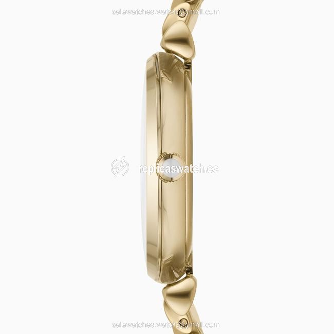 Emporio Armani Gold Tone Mother Of Pearl Crystal Dial Ar1907 Watch Emporio Armani Gold Tone Mother Of Pearl Crystal Dial Ar1907 Watch