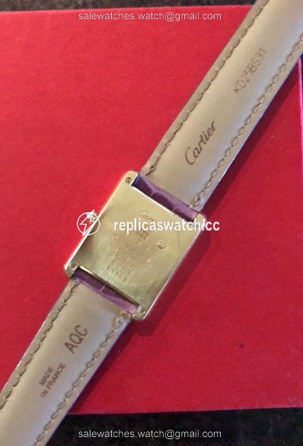 Cartier Gold Brown Tank Large Unisex 18k Argent Watch Cartier Gold Brown Tank Large Unisex 18k Argent Watch