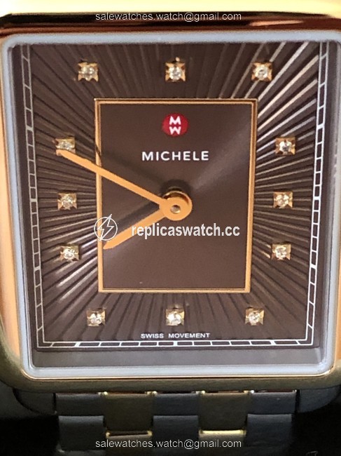 Michele Multicolor Deco Ii Two-tone Diamond Accent Mww06x000033 Watch Michele Multicolor Deco Ii Two-tone Diamond Accent Mww06x000033 Watch