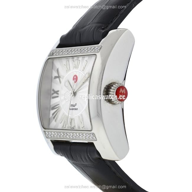 Michele White Mw2 Mw07c01 Diamond Ladies Stainless Steel Watch Michele White Mw2 Mw07c01 Diamond Ladies Stainless Steel Watch