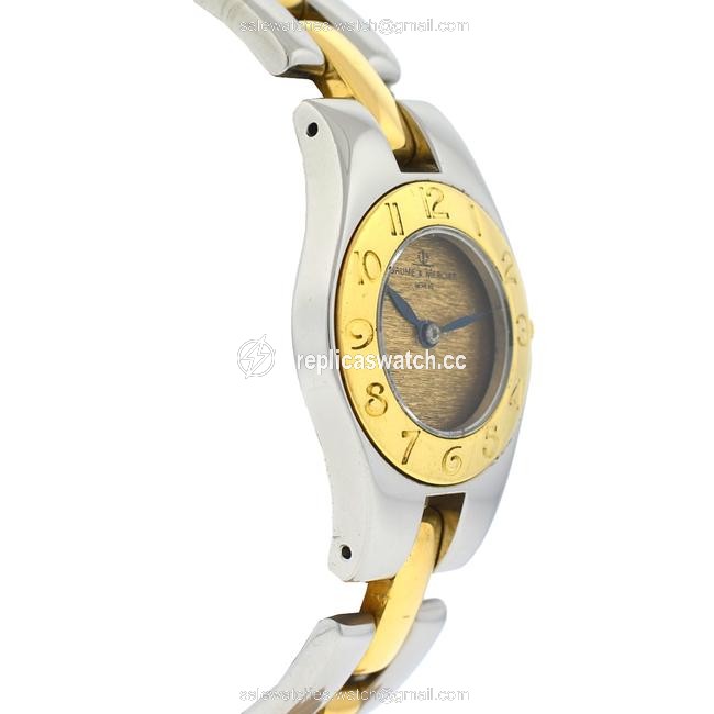 Baume & Mercier Yellow Linea Two Tone Stainless Steel Gold Dial Ladies Watch Baume & Mercier Yellow Linea Two Tone Stainless Steel Gold Dial Ladies Watch