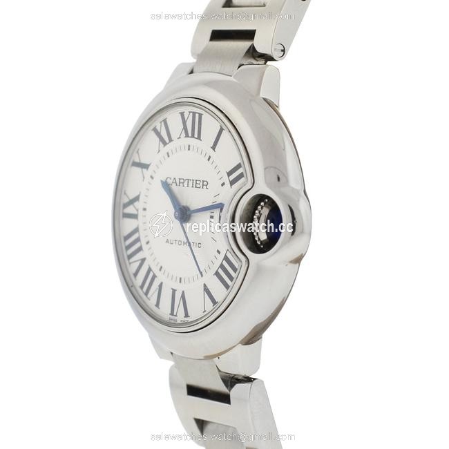 Cartier Silver 3489 Ballon Bleu Stainless Steel Ladies Watch Cartier Silver 3489 Ballon Bleu Stainless Steel Ladies Watch