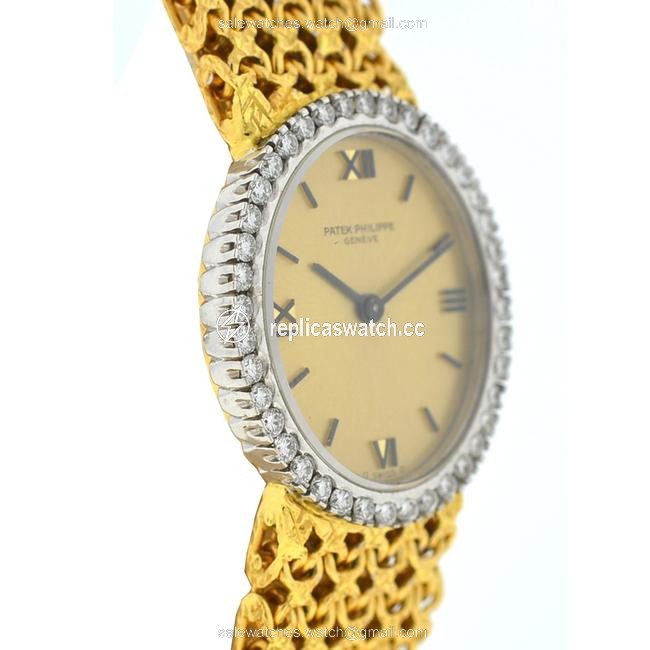 Patek Philippe Yellow Ellipse 4178 18k Gold Diamond Manual Wind Watch Patek Philippe Yellow Ellipse 4178 18k Gold Diamond Manual Wind Watch