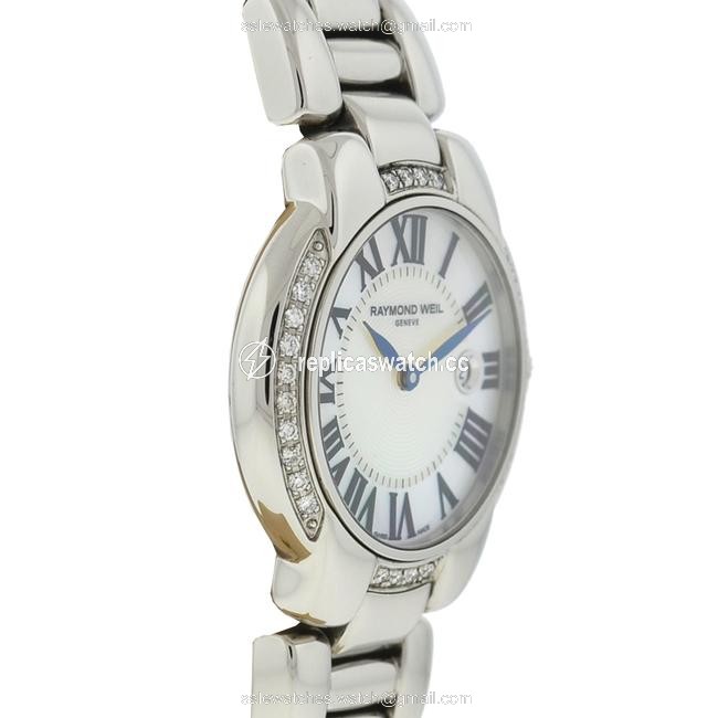 Raymond Weil Silver Jasmine Diamond Mother Of Pearl Dial Stainless Steel Ladi Watch Raymond Weil Silver Jasmine Diamond Mother Of Pearl Dial Stainless Steel Ladi Watch