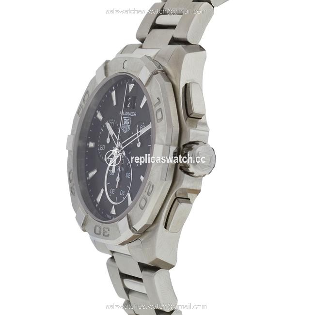 TAG Heuer Black Aquaracer Chronograph Dial Stainless Steel Mens Watch TAG Heuer Black Aquaracer Chronograph Dial Stainless Steel Mens Watch